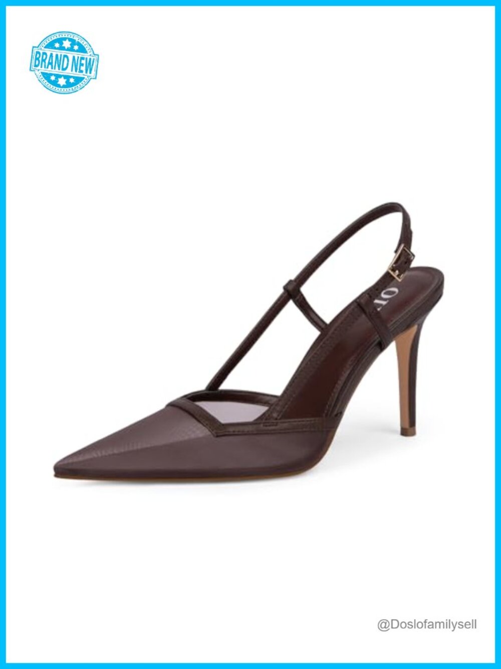 Slingback Stiletto Heels Pointed Toe Mesh Dressy Pumps